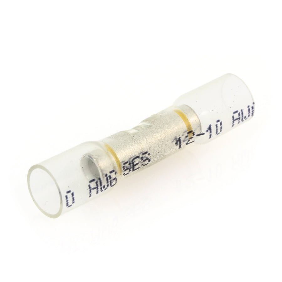 12-10 AWG  Butt Connector Crimp Clear Heat Shrink