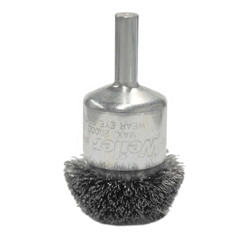 Circular Flared End Wire Brush (1-1/4" Diameter x 1/4" Mounted Shank)