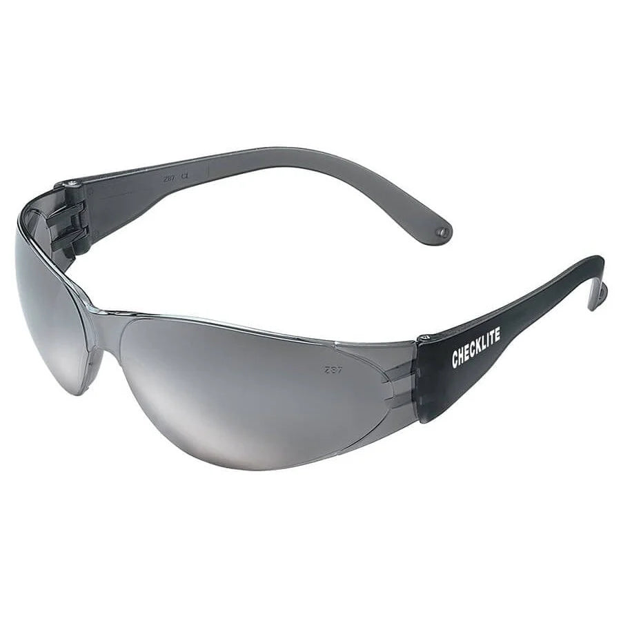 MCR Safety Checklite Series Protective Safety Glasses (Clear Lens, Clear Frame)