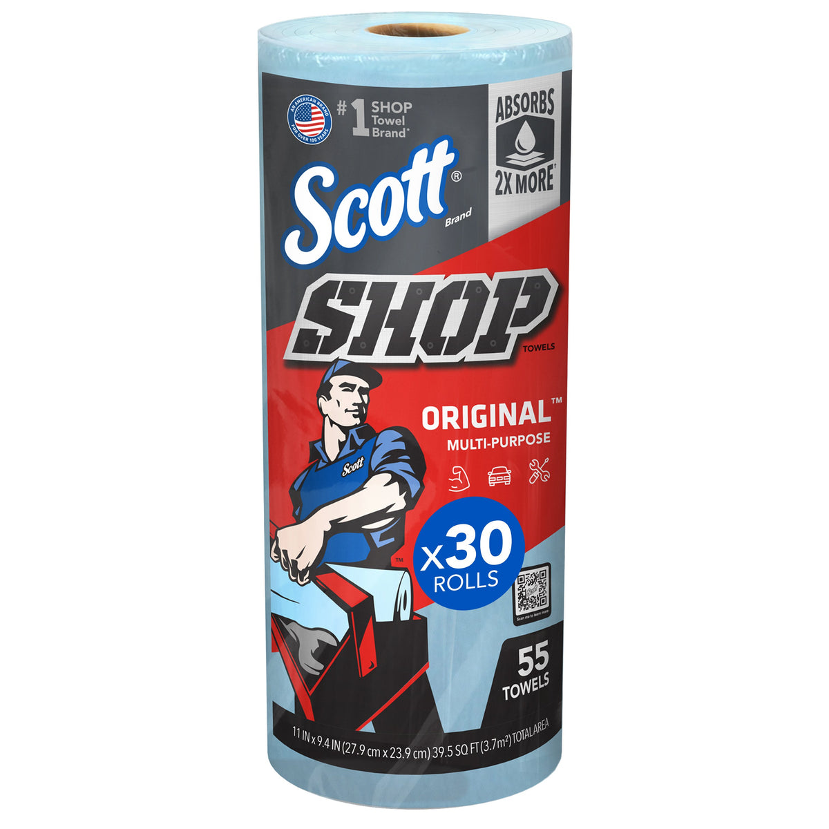 Scott Shop Towels, Blue - 55 Count