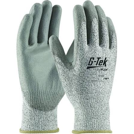 PIP G-Tek PolyKor 13-Gauge Seamless Knit Work Gloves with Polyurethane Palm Coating – ANSI A4 Cut Protection
