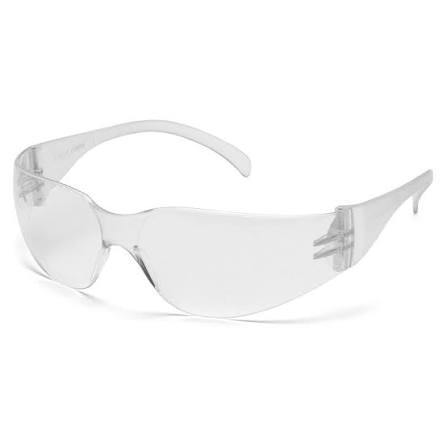 Pyramex Intruder Series Lightweight Protective Safety Glasses (Clear Hardcoat Lens, Clear Temples)