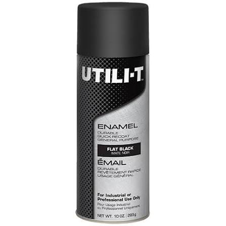 TILI-T General Purpose Enamel Spray Paint (10 oz. Aerosol Can, Flat Black)