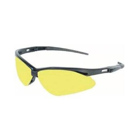 Jackson Safety Nemesis Protective Safety Glasses (Amber Lens, Black Frame)