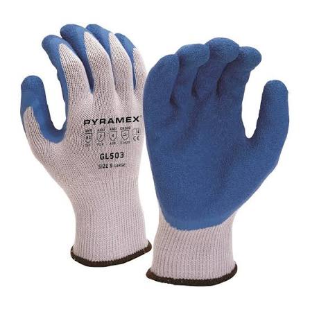 Pyramex Latex Palm Coated Polyester Work Gloves
