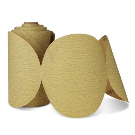Gritly Abrasives® PSA Sandpaper Disc Roll (6" Diameter, 80 Grit, 100 Discs/Roll, Pressure Sensitive Adhesive)