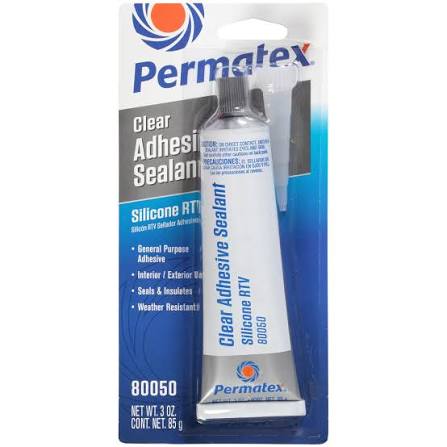 Permatex Clear RTV Silicone Adhesive Sealant - 3oz