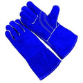 Premium Side-Split Cowhide Blue Welding Gloves with Reinforced Thumb Strap – Kevlar Sewn