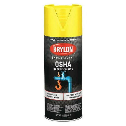Krylon Specialty OSHA Safety Colors Spray Paint, Safety Yellow, 12oz