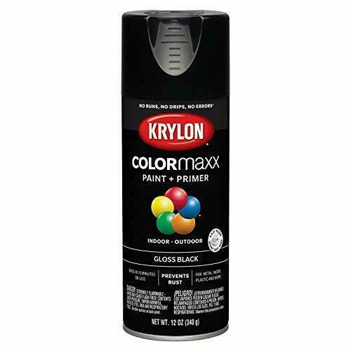 Krylon Gloss Black Spray Paint, 12 oz