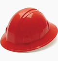Pyramex 4-Point Full Brim Ratchet Hard Hat, Red