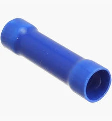 Vinyl-Insulated Parallel / Butt Connector (6 AWG / 10–16 mm², Tin-Plated Brass, Blue Insulation)